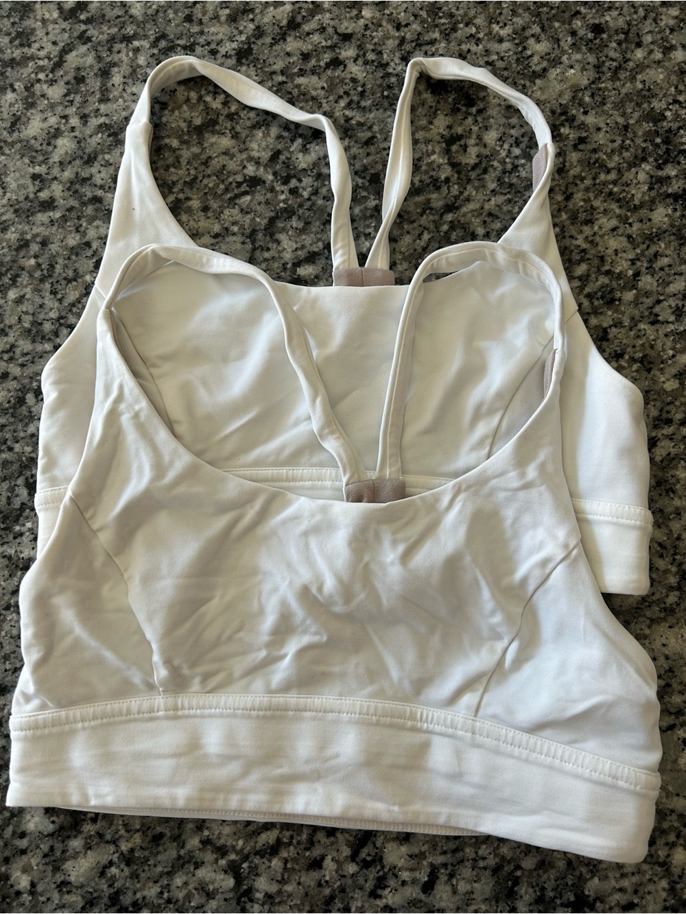 lululemon athletica White Seamless Racerback Sports Bra